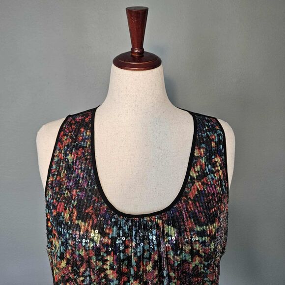 Lane Bryant Multicolor All Over Sequin Tank Top Shirt Pullover  Size 18 - Picture 2 of 9